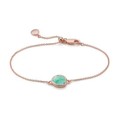 Rose Gold Siren Gemstone Chain Bracelet Amazonite