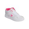 Sneaker DC SHOES "Manteca 4 Mid", Gr. 10(42), weiß, hot pink, 59.27% Leder, 40.73% Synthetikmaterial, Schuhe