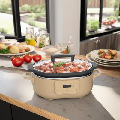 Magnifique 6 QT Versatile Programmable Slow Cooker for Dishwasher Safe