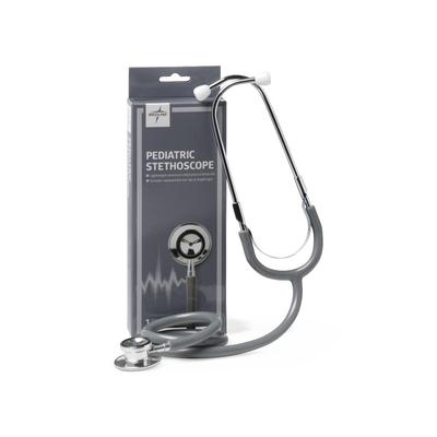 Medline Dual-Head Pediatric Stethoscope, Gray, 1 EA (MDS9557)