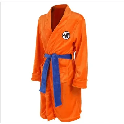 Dragon Ball Super Saiyan Son Goku Spring Flannel Cosplay Robe Anime Products Goku Unisex Homewear Bathrobe Pajamas Boy Gift