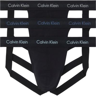 String "JOCK STRAP 3PK", Herren, Gr. M (50), b, ash, vint indigo, sterl blau lgs, Jersey, Obermaterial: 95% Baumwolle, 5% Elasthan, CALVIN KLEIN UNDERWEAR, körpernah, Unterhosen, mit Logo-Elastikbund Image