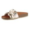 Pantolette VERBENAS "Rocio Roda", Damen, Gr. 41, gold (goldfarben), Leder, glänzend, klassisch, Schuhe, Sommerschuh, Strandschuh, Urlaubschuh, vorgeformtes Fußbett