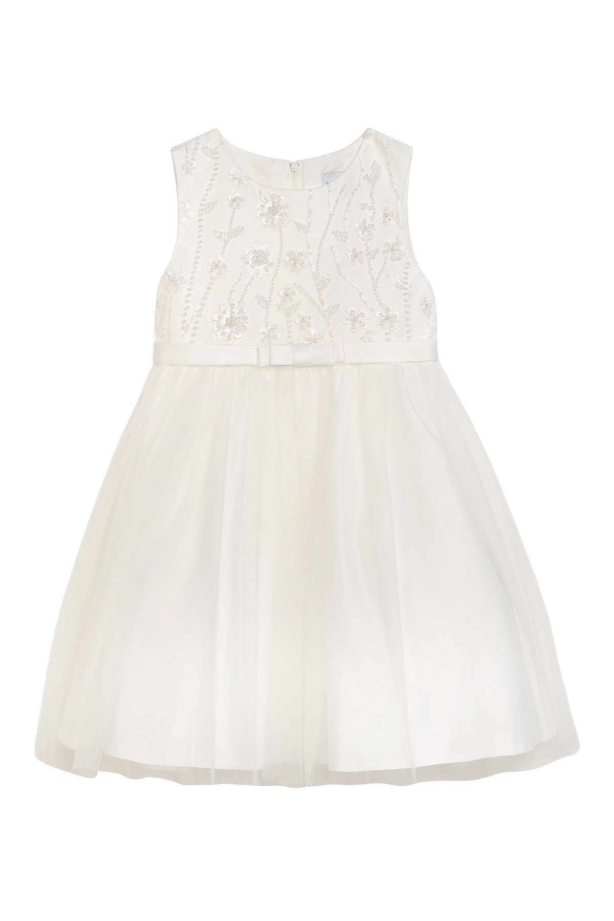 Partykleid DANAMADE "DANAMADE Dresses DISLA", Mädchen, Gr. 152, EURO, weiß (ivory), Obermaterial: 100% Polyester; Futter: 100% Polyester, Kleider Image