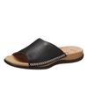 Pantolette GABOR, Damen, Gr. 44 (9,5), schwarz, Leder, klassisch, Schuhe, Sommerschuh, Schlappen mit Best Fitting, Topseller
