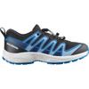 Wanderschuh SALOMON "XA PRO V8 J", Gr. 39, schwarz, weiß, french blau, Synthetik, Textil, sportlich, Schuhe, wasserdicht