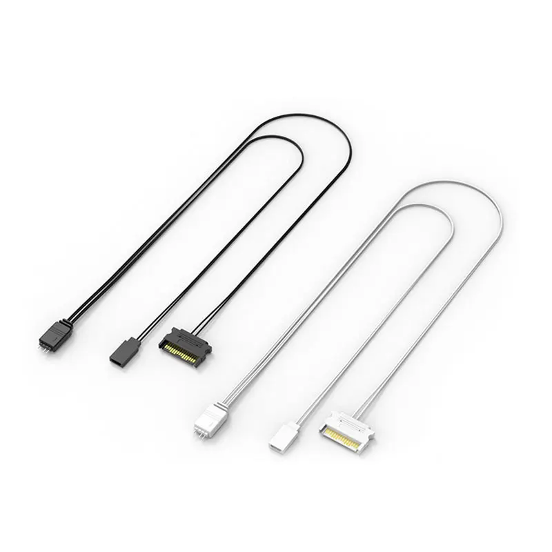 Computer ARGB Controller PC Manueller RESET Controller Sata zu ARGB Reset Stromkabel PC 5V ARGB 3-Pin-Beleuchtungssteuerung Image