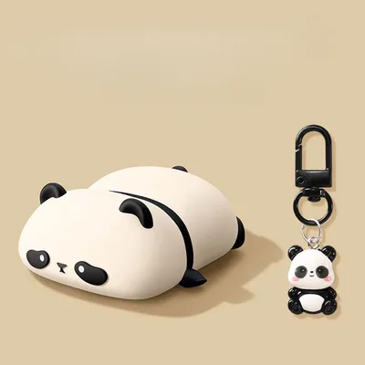 Niedliche liegende Panda-Kopfhörerhülle für AirPods 4 (2024), Airpod Pro 1, 2, 3, Image