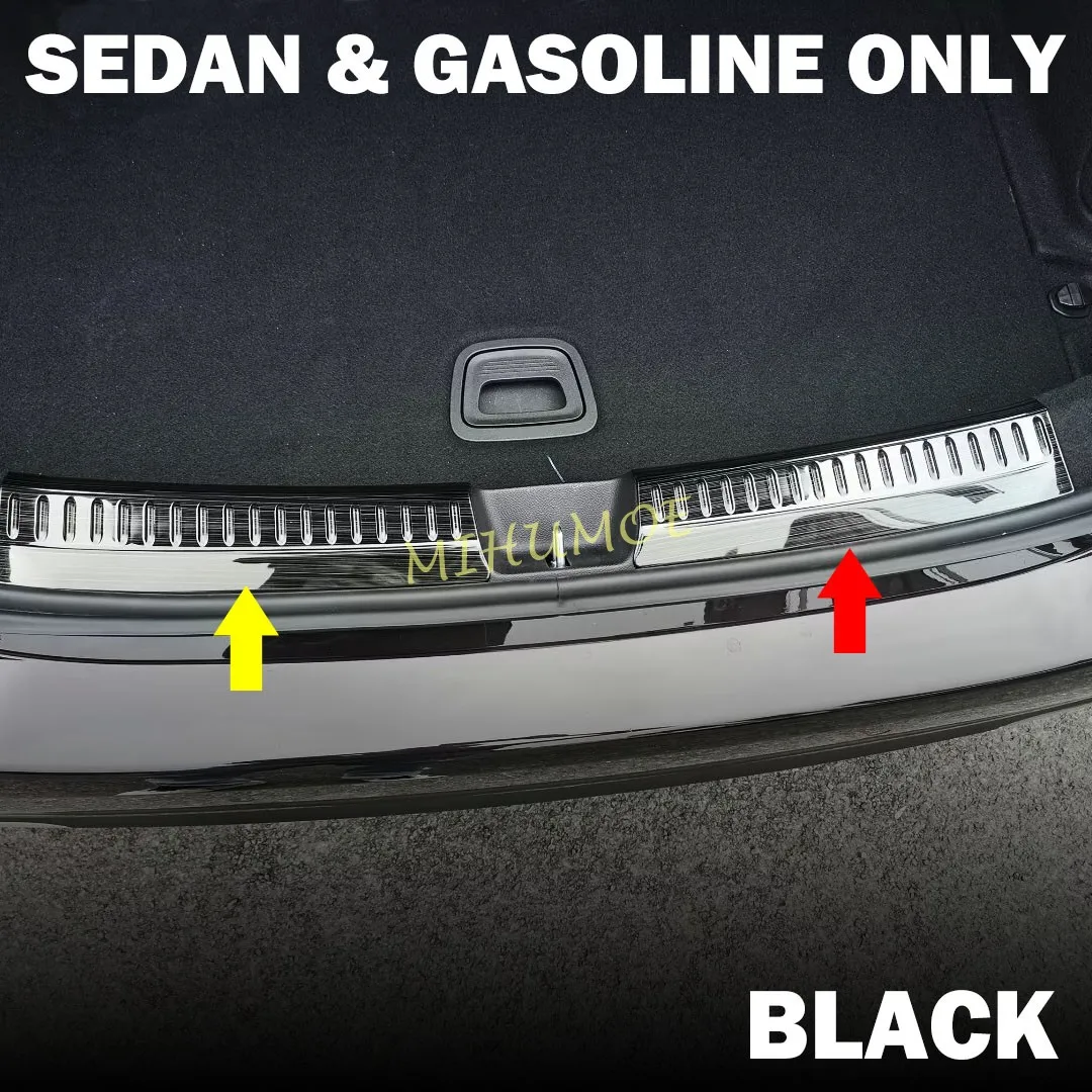 Edelstahl-Einstiegsleiste für den hinteren Kofferraum, Kick-Schutz-Abdeckungs-Zieraufkleber für 2024 2025, Mercedes Benz E-Klasse W214 E300 E350 E450 Image
