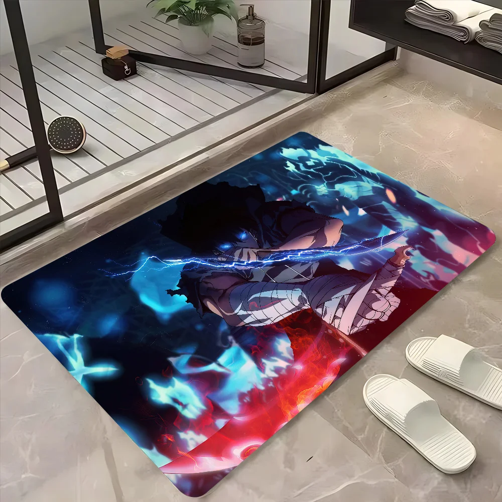 Anime Solo Nivellierung Boden matte Fußmatten Home Teppich Fuß matte Bad saugfähige Matten Anti-Rutsch-Matten Wohnkultur liefert Teppiche