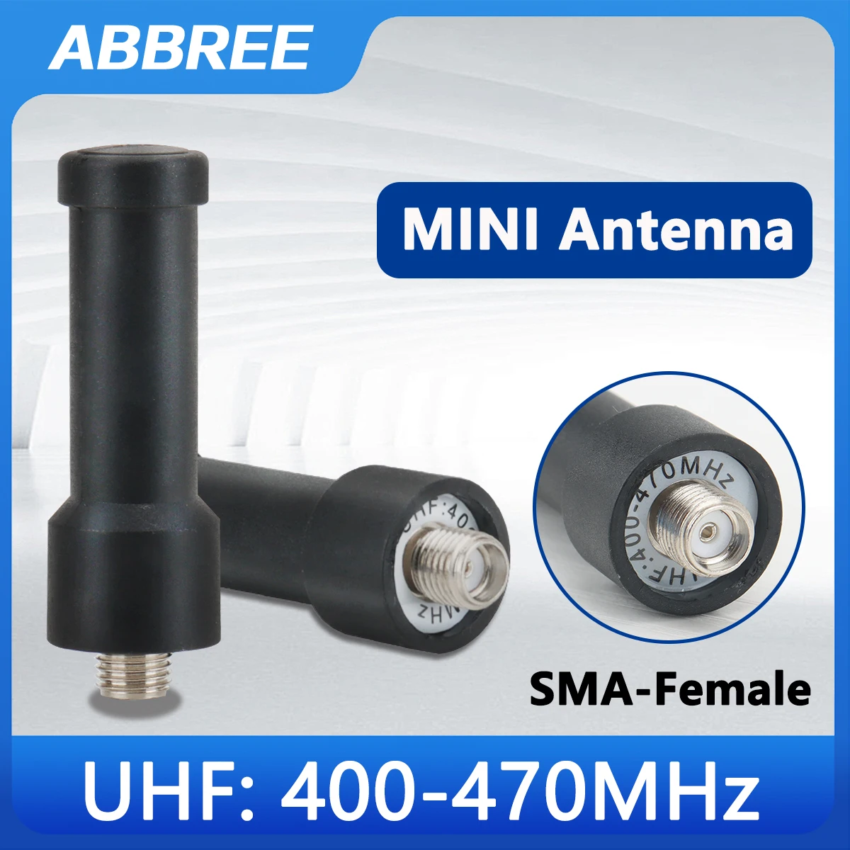 ABBREE Stubby Antenne Walkie Talkie 400-470 MHz SMA-Buchse UHF Mini Antenne Ersatz für Baofeng BF-888S UV-5R Zweiwegradio Image