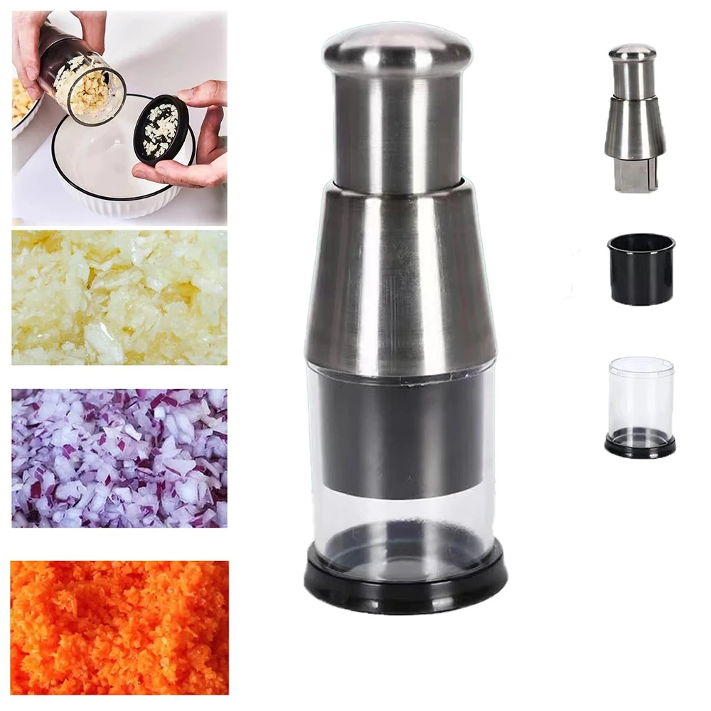 Manueller Knoblauch brecher Edelstahl Knoblauch brecher Knoblauch stampfer Zwiebel Ingwer Knoblauch Haushalts küche liefert Knoblauch stampfer Image
