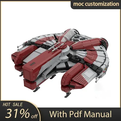 6238 Stück Moc Star Battle Knights of The Old Republic – Ebon Hawk Modellbausteine Ziegel DIY Image