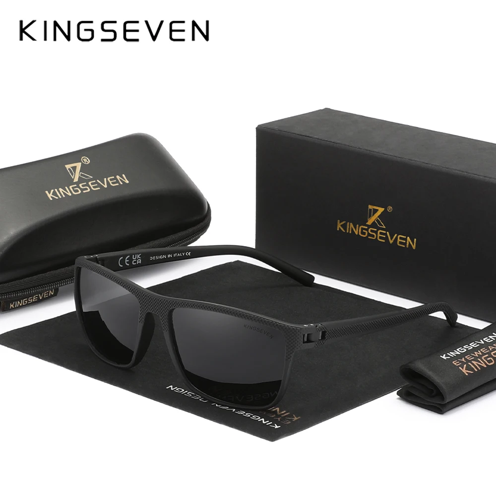 KINGSEVEN Mode Unisex Sonnenbrille Männer Frauen UV400 Polarisierte Gläser Spiegel Objektiv Angeln Outdoor Kausalen Fahren Männliche Brillen Image