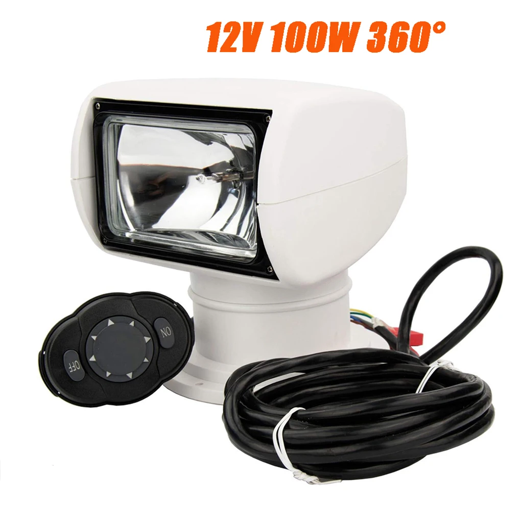 12V 100W Boot Fernbedienung Scheinwerfer Wasserdicht Hohe Helligkeit Yacht Suchscheinwerfer/hoch Power Schnellboot Suchlicht Image