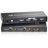 8K HDMI KVM Swith 1 Monitors 2 Computers USB 3.0 2 Port HDMI KVM Switch for 2 Computers to Share 1 Set of Keyboard Mouse 4 USB 3.0 Ports and 1 Monitor
