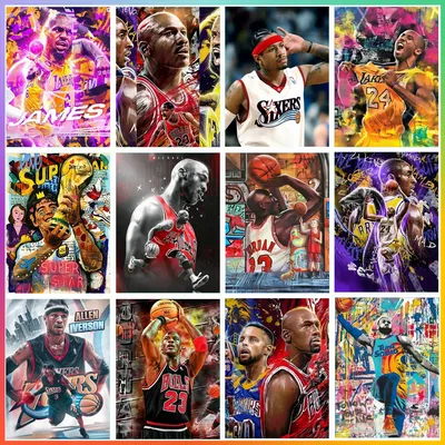 Street Graffiti Basketball Celebrities Diamond Painting Cross Stitch Kit Mosaic Embroidery Home