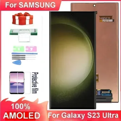 Super AMOLED S23Ultra LCD Touch Screen Digitizer Assembly for Samsung Galaxy, S23Ultra, 5G, S918,