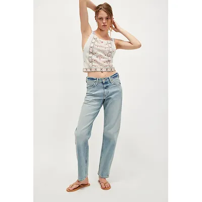 Lee Rider Classic Straight Jeans at Free People in Light The Way, Size: 27