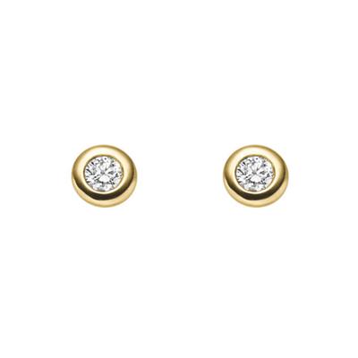 Paar Ohrhänger ADELIA´S, gold, Ohrringe, Damen, Damen, 0,1 ct VVS = sehr sehr kleine Einschlüsse, Gelbgold 585, mit Diamant / Brillant für Damen Image