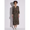 Midikleid STREET ONE, Damen, Gr. 42, EURO-Größen, braun (cub braun), Stoff, 100% Viskose, animal-print, casual, comfort fit Midi, Rundhals, 3/4-Ärmel Bündchen, Kleider, aus Viskose