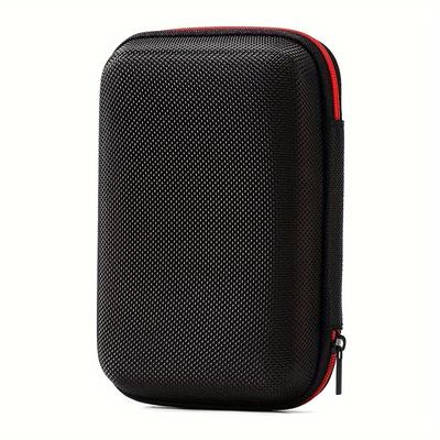 TEMU 1pc Eva Hard Drive Case, 2.5 Inch Portable External Hard Drive Storage Box, Waterproof Shockproof Cable And Earphone Organizer Bag