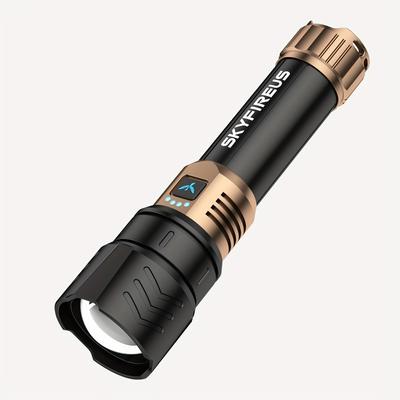 TEMU Skyfire Rechargeable Flashlight High , Led Flashlight With 2, 000 And Long Hours Powerful , Bright Flash Light For Camping Essentials, Outdoor, Home