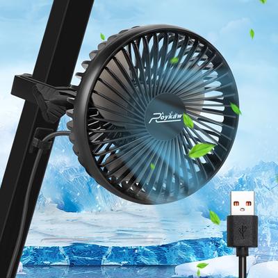 TEMU Portable Usb-powered Golf Cart Fan - Quiet 3- Motor, 360Â° , Abs, Compatible With // Models - Ideal For Outdoor Use, Tubing Design, Golf Cart Accessories