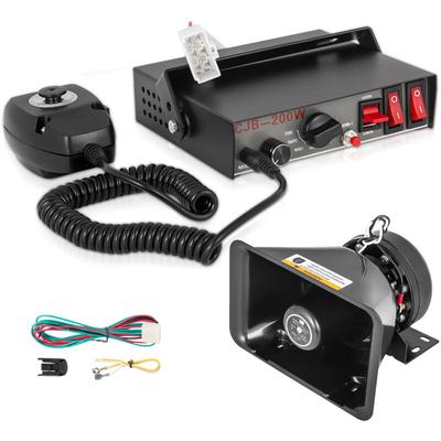 Mophorn 200 W Fahrzeug-Warnalarm-Set, 7-Ton-Sirenensystem mit Mikrofon für Notfälle und Feuer, Image