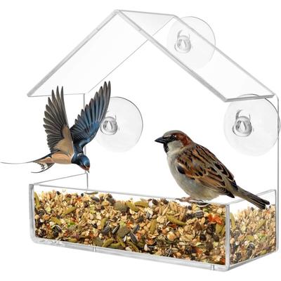 Tigrezy Vogelfutterstation für den Außenbereich, Fenster mit leistungsstarken Saugnäpfen, Image