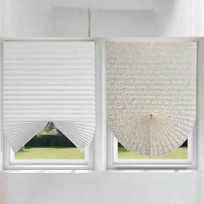 Light Filtering Pleated Window Blinds Cordless Design for Home/Office Thermal Insulation & Easy Install