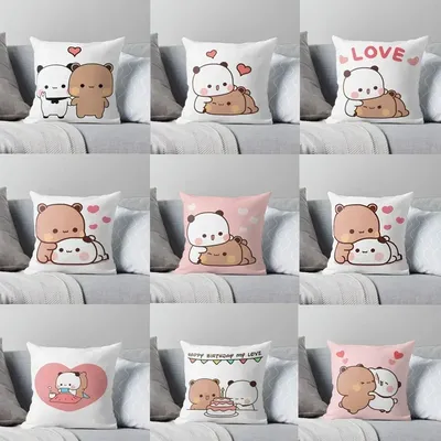 Panda Bär Umarmung Bubu Lip Mochi Pfirsich Katze Dekokissen Schlafzimmer Sofa Anime Bett Mode Image