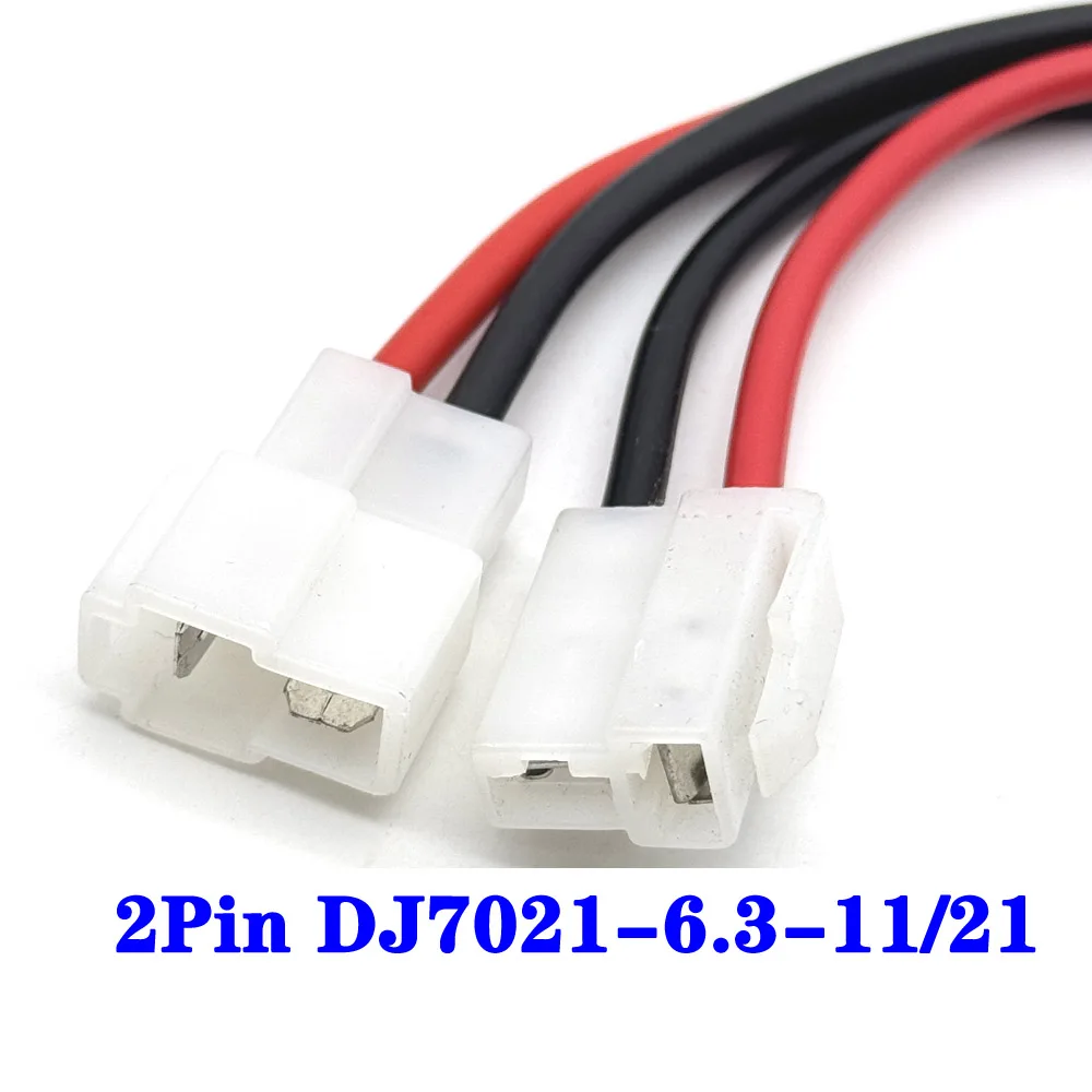 2P 6,3mm Elektrische Fahrzeug Stecker Hohe Strom Ausrüstung Kabelbaum Männlich Weiblich Stecker Auto Butt Joint DJ7021-6,3-11/21 60V Image