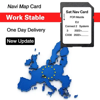 Neuestes 2024 Update Europa Türkei Karten Sat Navi 32 GB für Mazda 3/CX30 2022+ Auto Connect2 System Navigation GPS SD Karte