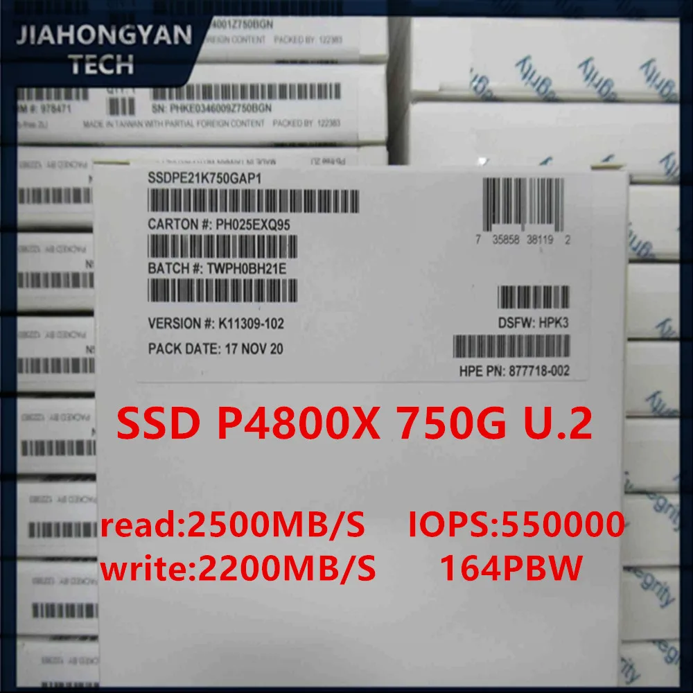 FÜR Intel Optane Ultra Long Life SSD P4800X 1,5 TB 750G 375G U.2 Enterprise Solid State Drive Service NVME SSD NEUES Original Image
