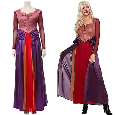 Hocus Kostüm Erwachsenen Sarah Sanderson Cosplay Kostüm Outfit Halloween Karneval Image