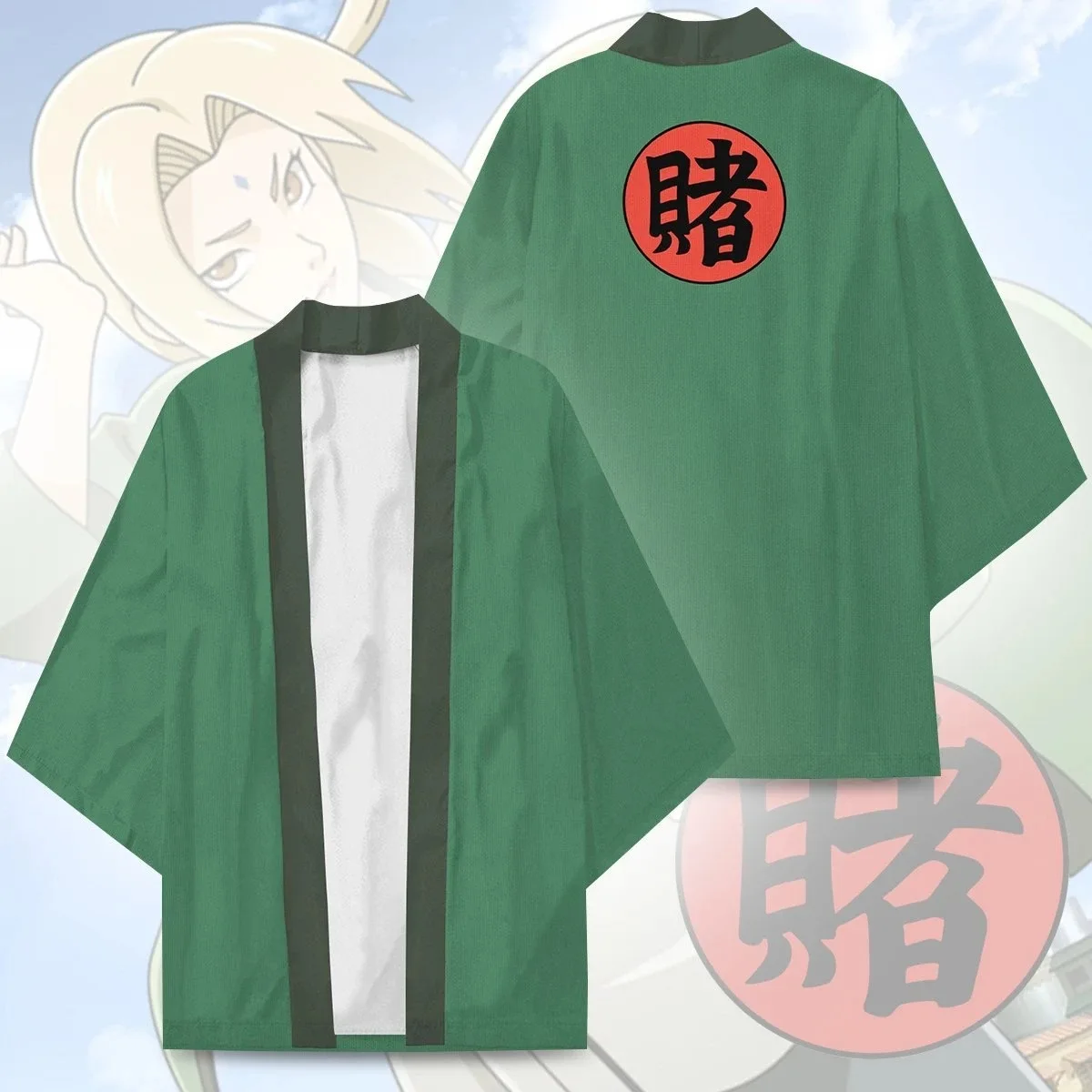 Neue Anime Konoha Hokage Tsunade Kimono Cosplay Kostüme Haori Mantel Strickjacke Jacke Erwachsene Kinder Mantel Bademantel Pyjamas Yukata Image