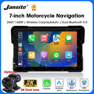 5/7 inch Carplay Motorcycle DVR Navigation GPS Wireless CarPlay Android Auto Airplay Display Screen