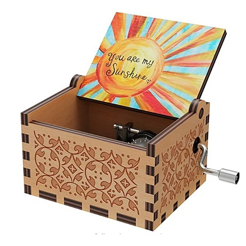 1 pz tu sei il mio carillon a manovella in legno vintage inciso al laser piccolo carillon regalo per moglie/mio/papà carillon regalo per compleanno/natale/anniversario/matrimonio/san valentino/festa