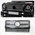 Griglia griglia anteriore per Mercedes-Benz classe G W463 Wagon G550 G500 G350 G55 G63 AMG 1990-2018 nero/bianco superiore paraurti cofano maglia