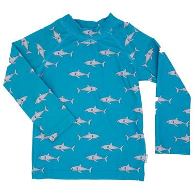 maximo - Kid's Mini Shirt L/S Badestoff Bedruckt UV 50 - Lycra Gr 74/80 blau Image