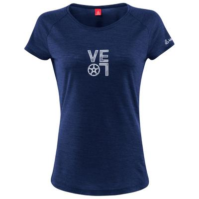 Löffler - Women's Printshirt Velo Merino-Tencel - Merinoshirt Gr 36 blau Image