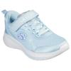 Sneaker SKECHERS "WAVE 92", Kinder, Gr. 29, blau (hellblau), Textil, Glitzer, casual, Schuhe, Schlupfschuh mit Glitzer für Mädchen, Größenschablone zum Download