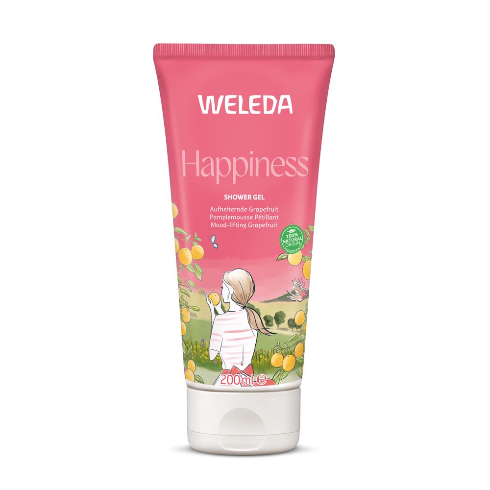 WELEDA Gel Doccia Happiness Pompelmo 200 ml Detergente