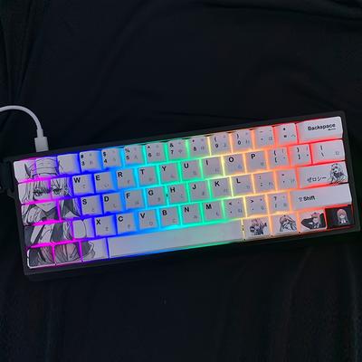 TEMU 1pc Anime-themed Mechanical Keyboard Keycap, Original Height, Translucent Backlit, Side Carving, Plastic Material, Cartoon Style