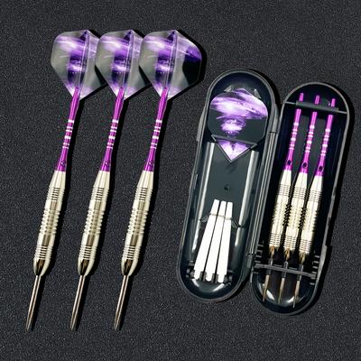 TEMU Jh Professional Dart Set - 3pcs Silvery With Darts, Dart Set, Stainless Steel Needle 23g Dart