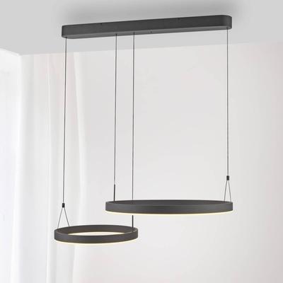 Paul Neuhaus Hängelampe Esko, dimmbar, schwarz, für Wohn- / Esszimmer, Metall, Modern Image