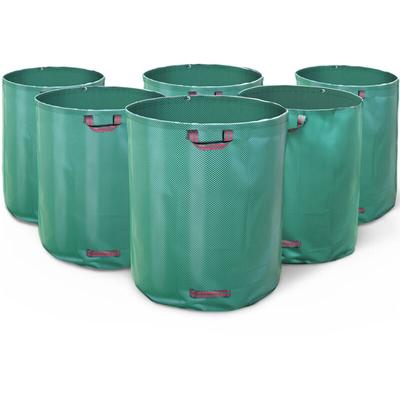 Vounot - 500 Liter Gartensack Gartenabfallsack mit Griffen, Laubsack für Grünabfall, 6er Set Image