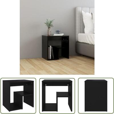 Maison Chic - The Living Store Nachttisch Schwarz 40x30x40 cm Holzwerkstoff - Nachttisch Image