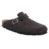 Clog ROHDE "GRADO", Herren, Gr. 43, grau (anthrazit), Veloursleder, Basic, Schuhe, Sommerschuh, Hausschuh, Schlappen mit verstellbarem Riemchen